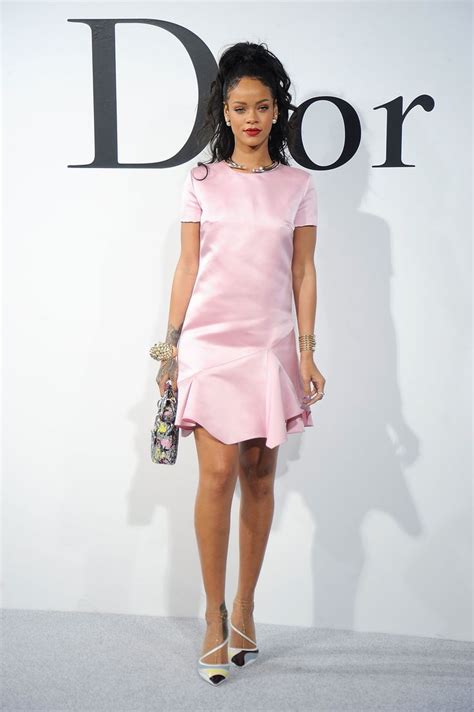 rihanna pink dress dior|who is face of dior.